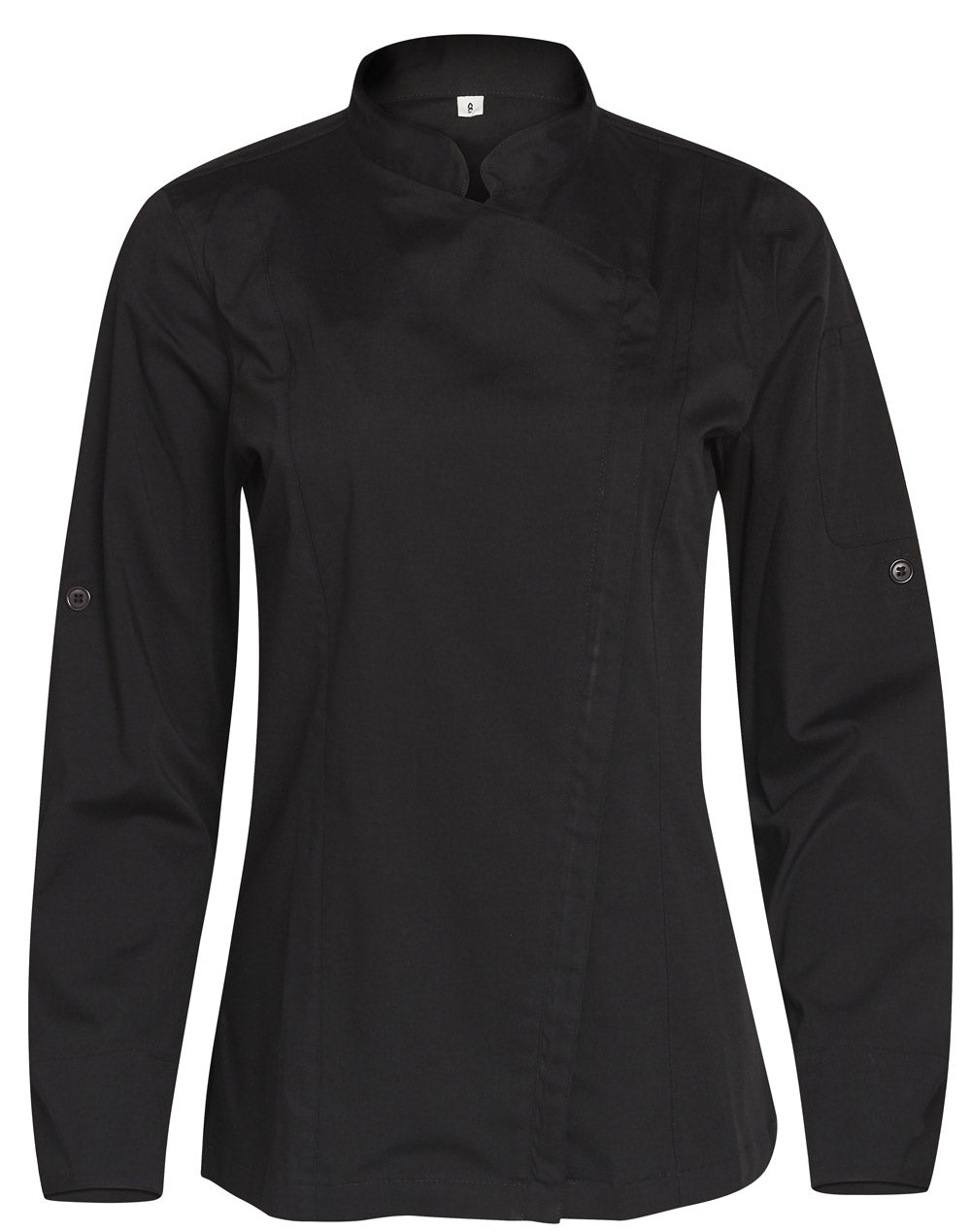 Ladies Functional Chef Jackets - Black - Front