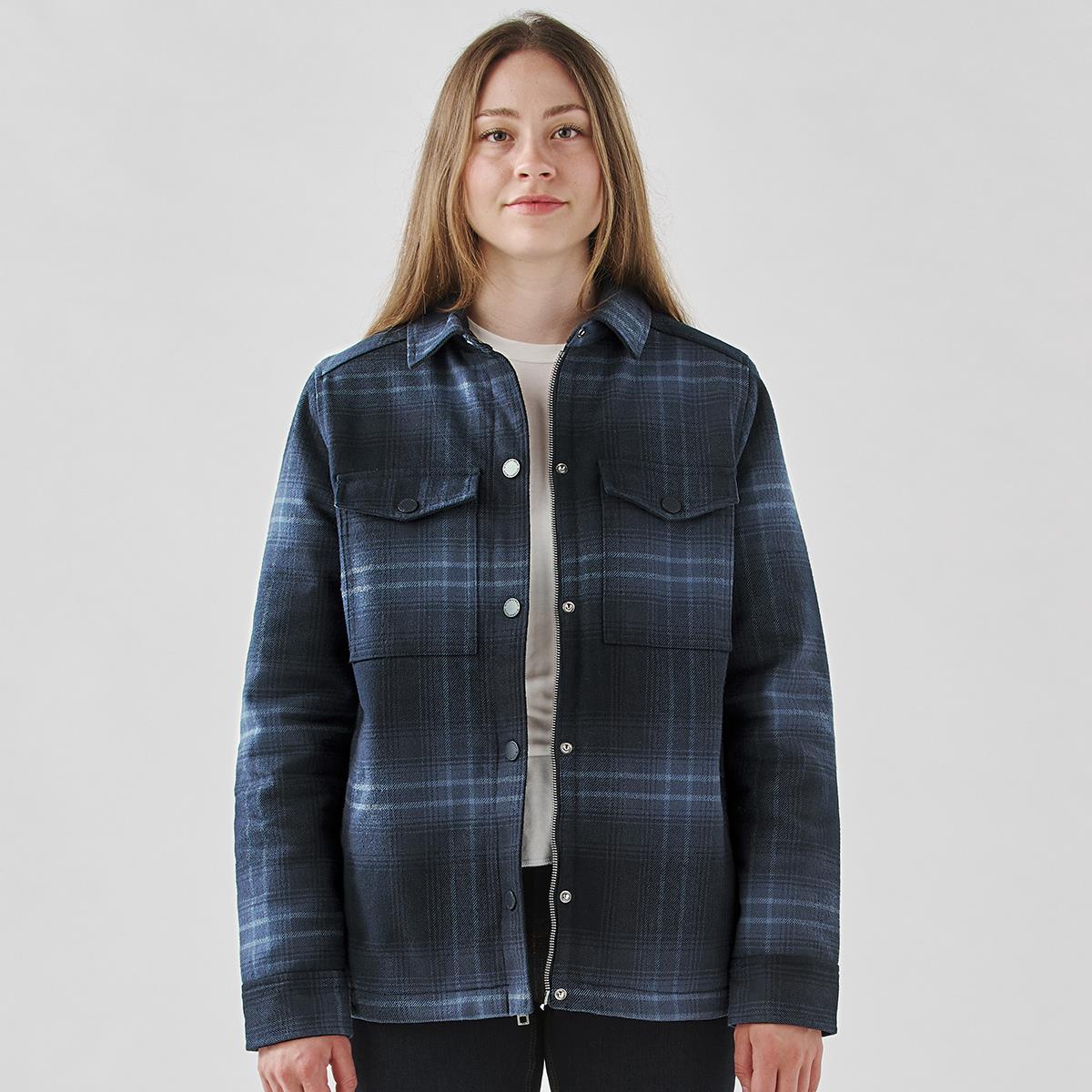Women's Highland Sherpa Lined Plaid Jacket - view