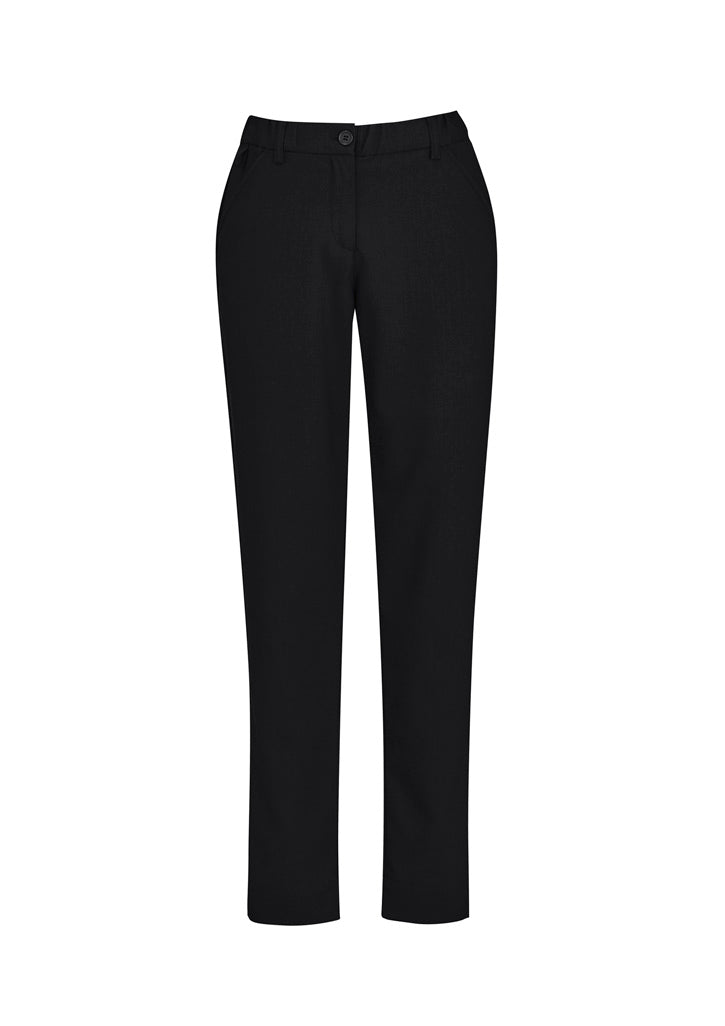 Comfort Waist Womens Slim Leg Pant - Black - Front