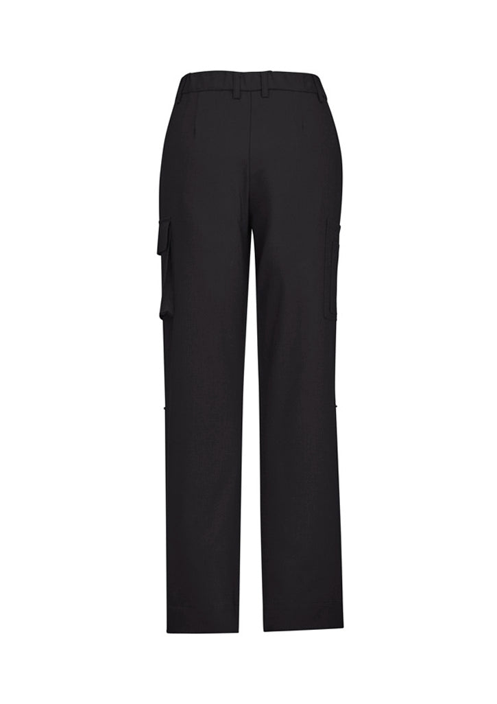 Comfort Waist Womens Cargo Pant - Charcoal - Back