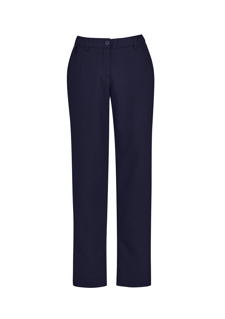 Comfort Waist Womens Straight Leg Pant - Navy - Front
