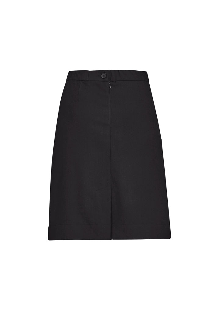 Comfort Waist Womens Cargo Skirt - Charcoal - Back