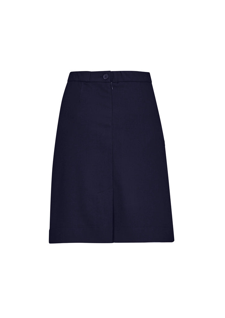 Comfort Waist Womens Cargo Skirt - Navy - Back