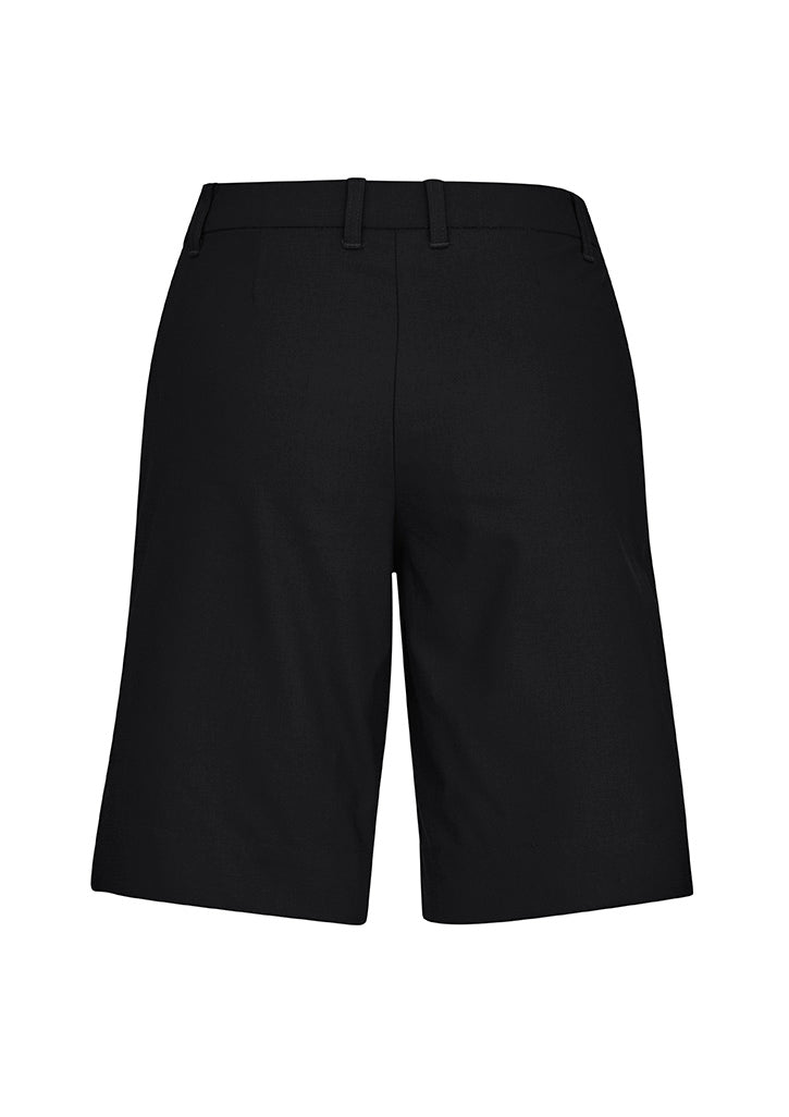 Comfort Waist Womens Cargo Short - Black - Back