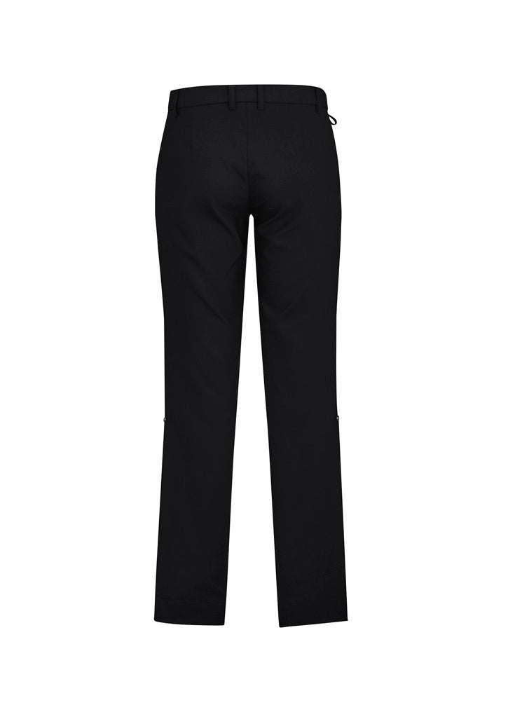 Comfort Waist Mens Flat Front Pant - Black - Back