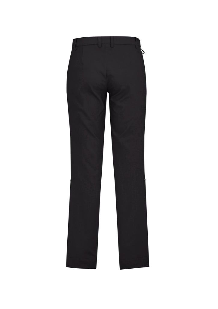 Comfort Waist Mens Flat Front Pant - Charcoal - Back