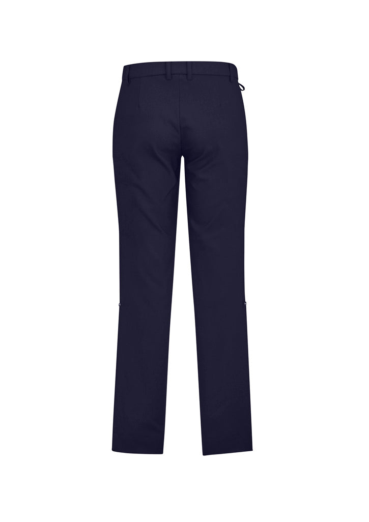 Comfort Waist Mens Flat Front Pant - Navy - Back