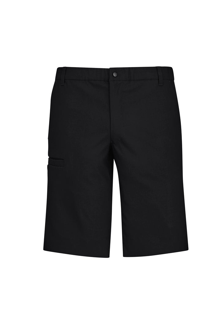 Comfort Waist Mens Cargo Short - Black - Front