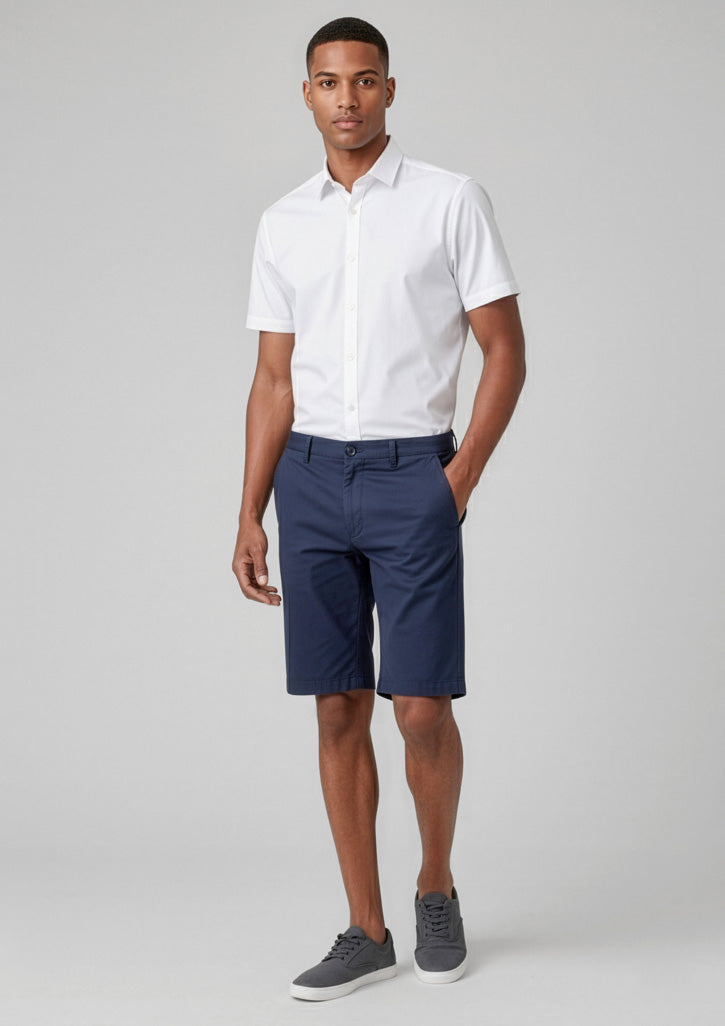 Comfort Waist Mens Cargo Short - Navy - Model