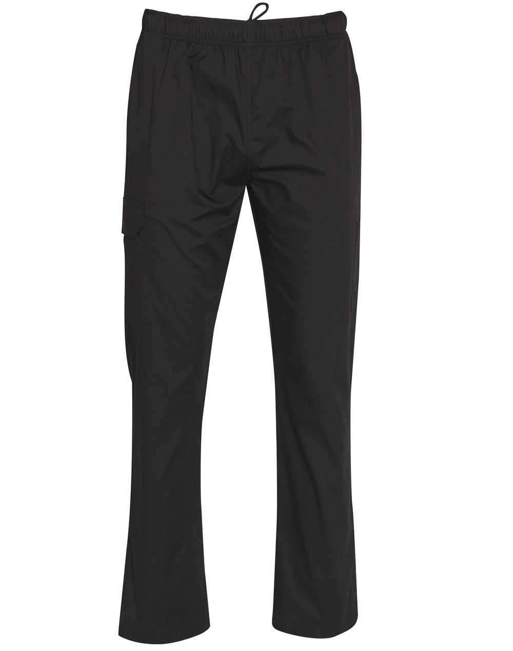 Mens Functional Chef Pants - Black - Front