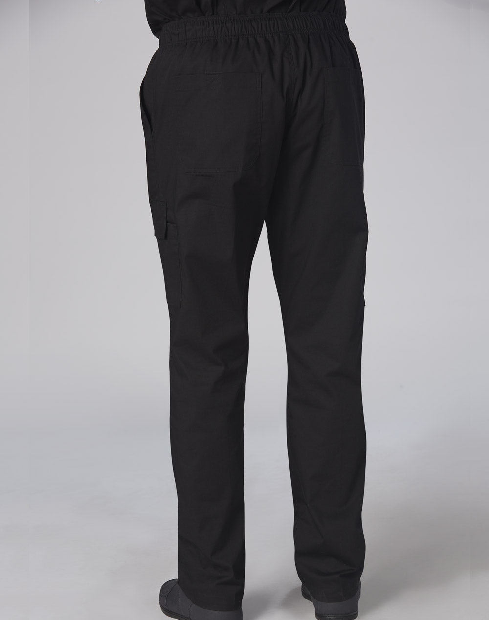 Mens Functional Chef Pants - Black - Back