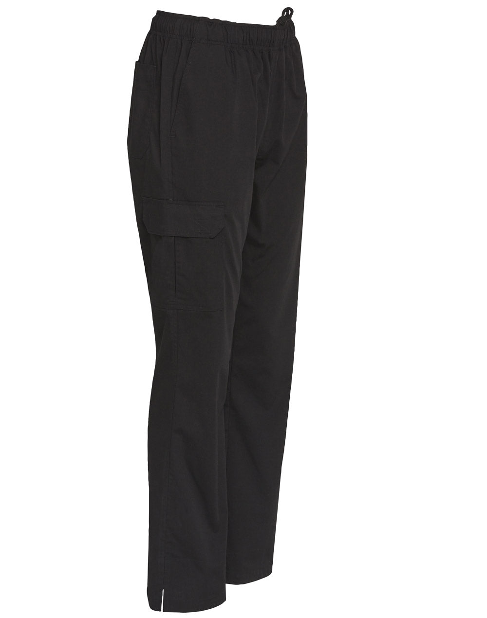 Ladies Functional Chef Pants - Black - View