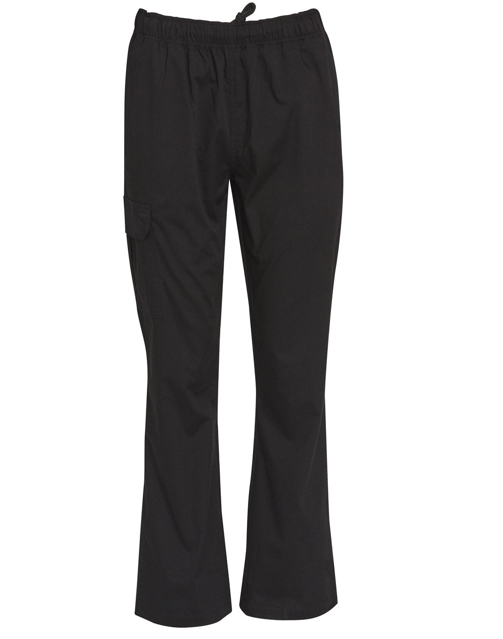 Ladies Functional Chef Pants - Black - Front