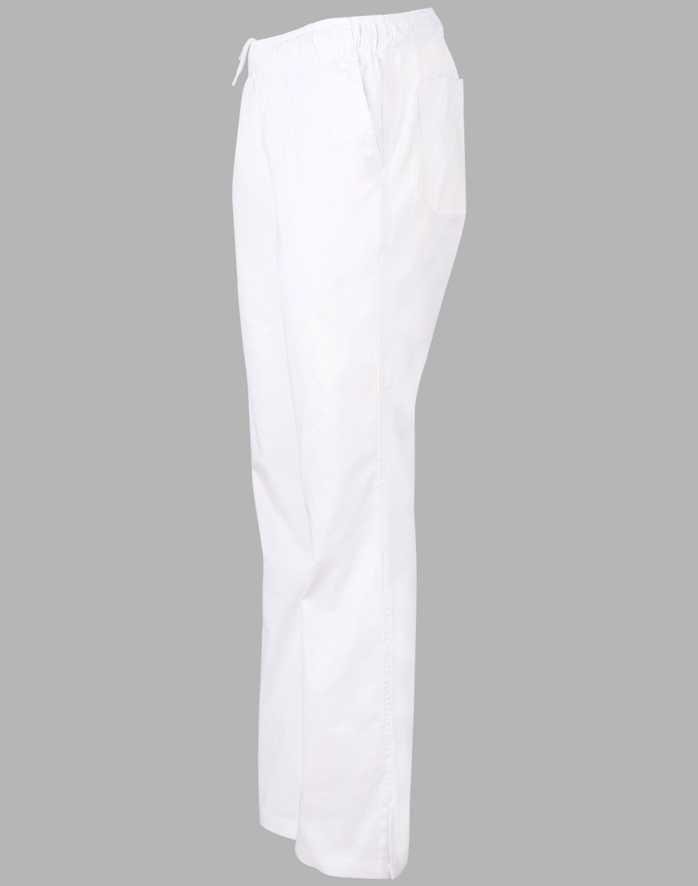 Ladies Functional Chef Pants - White - View