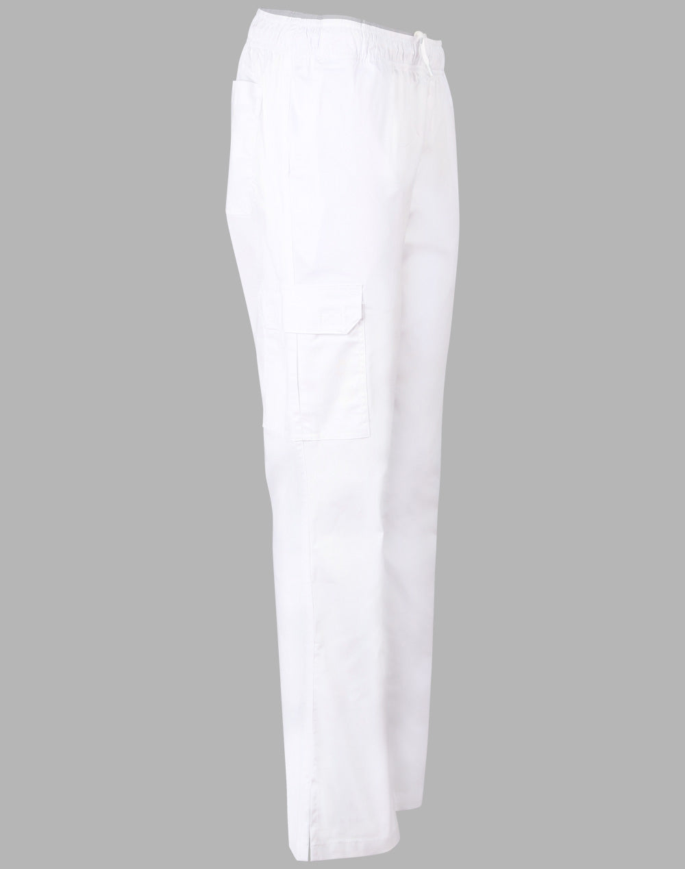 Ladies Functional Chef Pants - White - View
