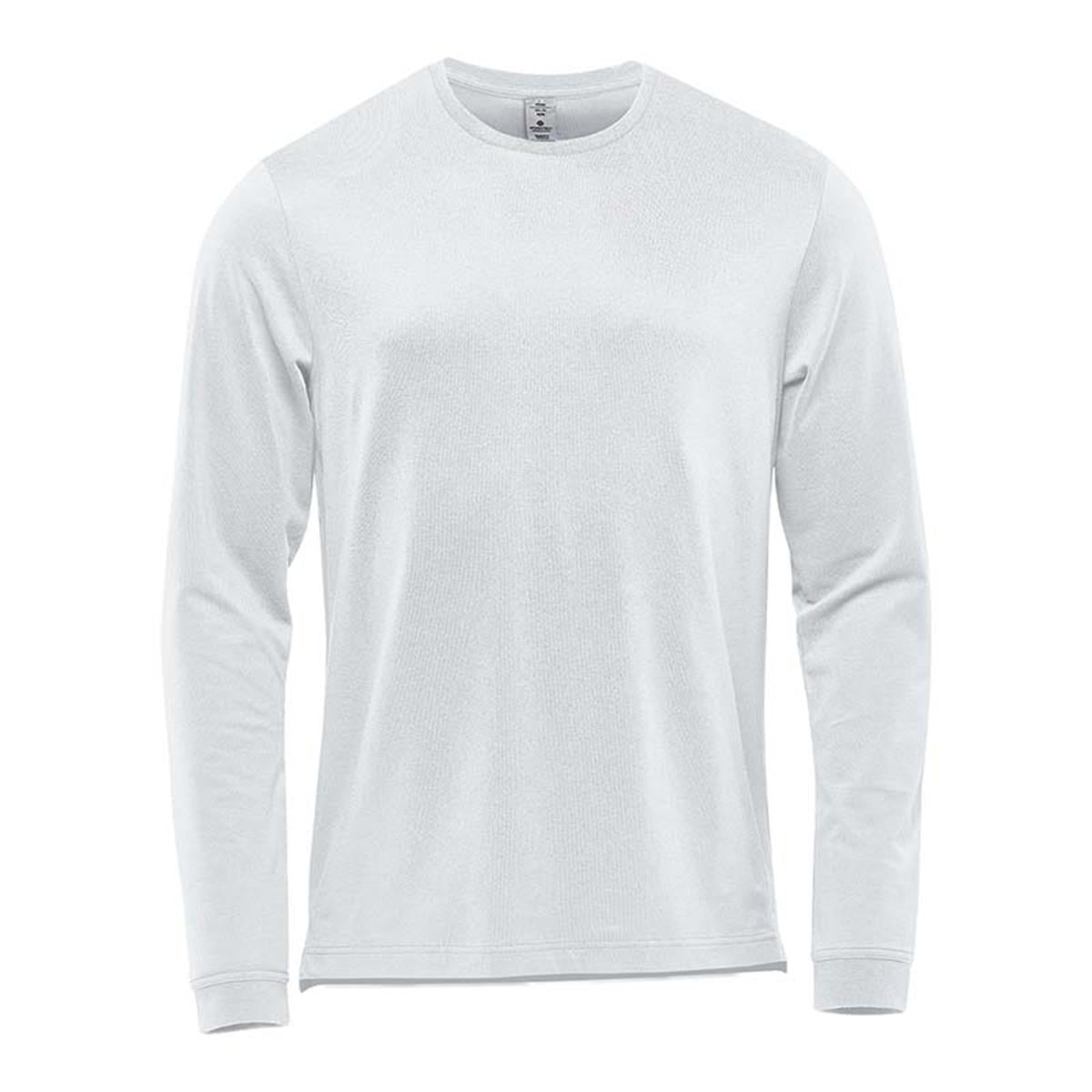 Men's Montebello Performance Long Sleeve Tee - White - Front