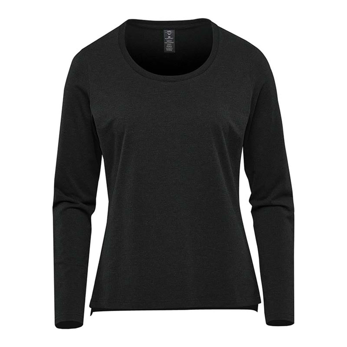 Women's Montebello Performance Long Sleeve Tee - Black - Front