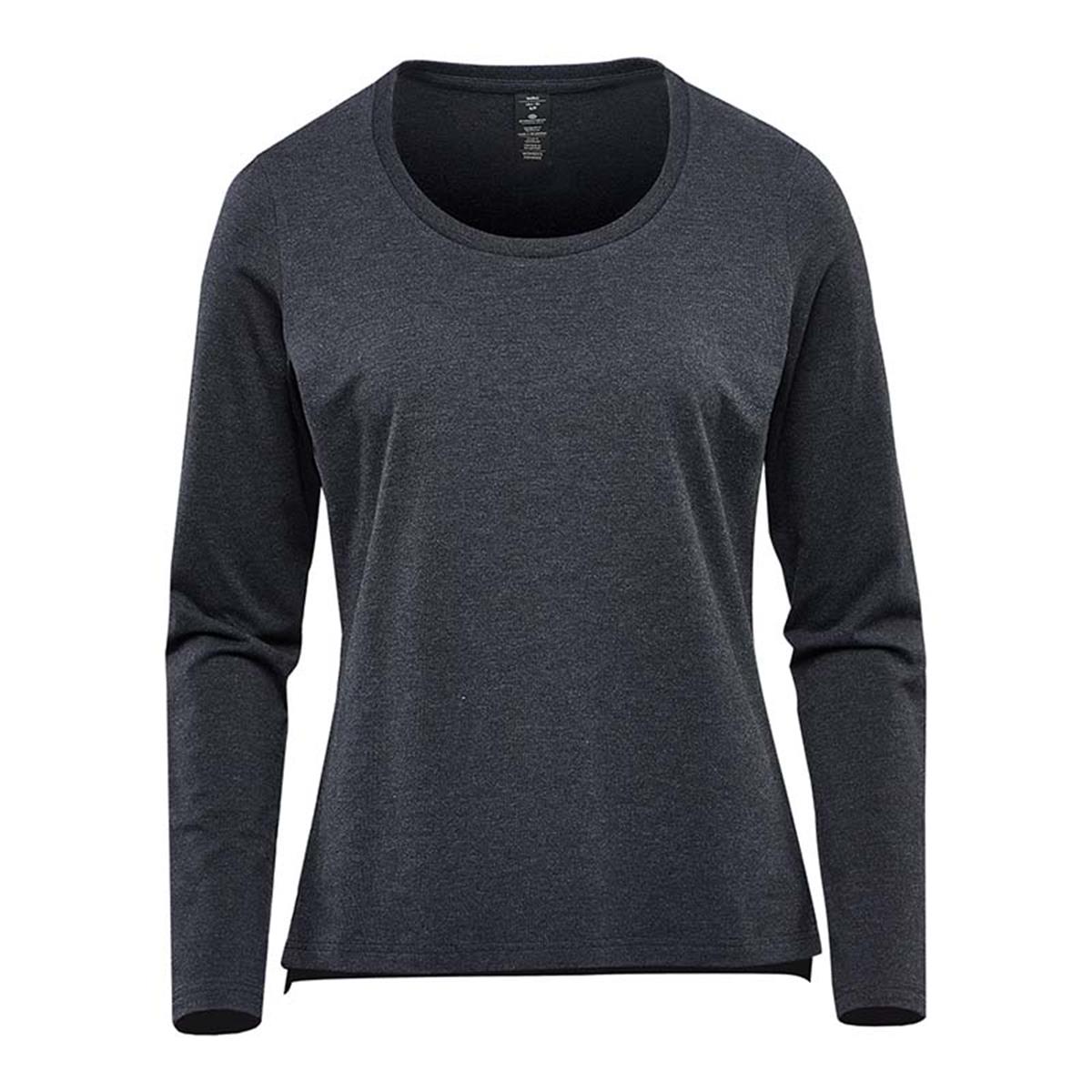 Women's Montebello Performance Long Sleeve Tee - Charcoal Heather - Front