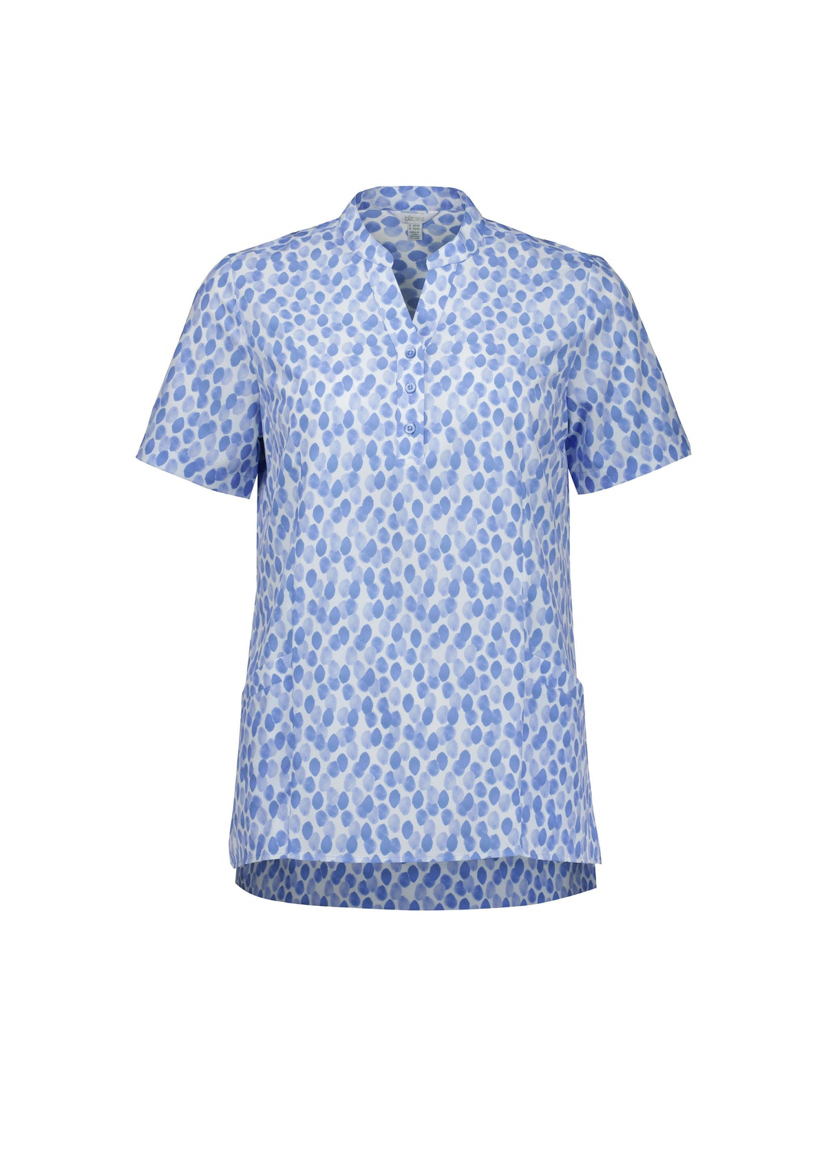 Florence Womens Stardust Print Tunic - Mid Blue - Front