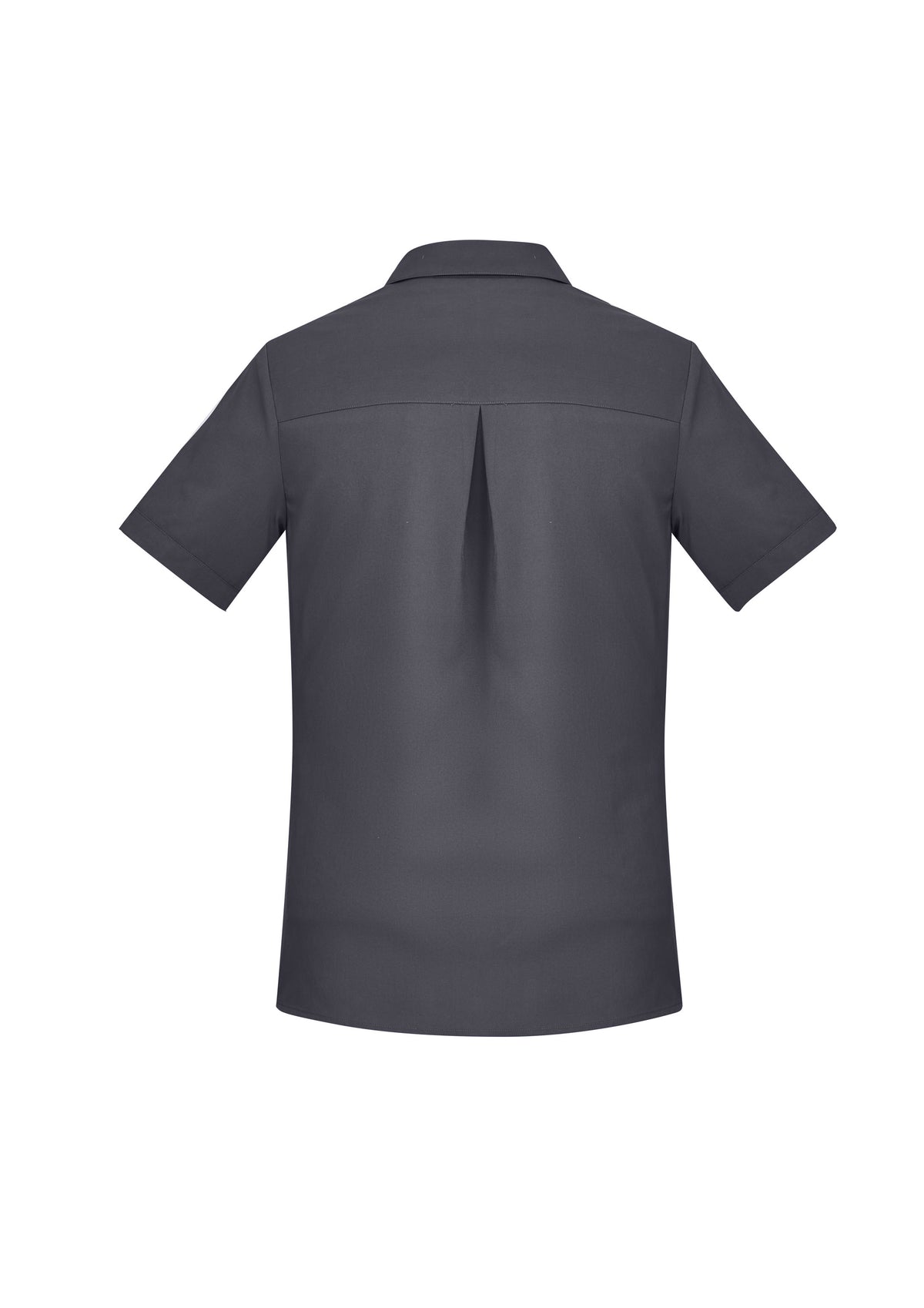Florence Womens Plain Short Sleeve Shirt - Charcoal - Back