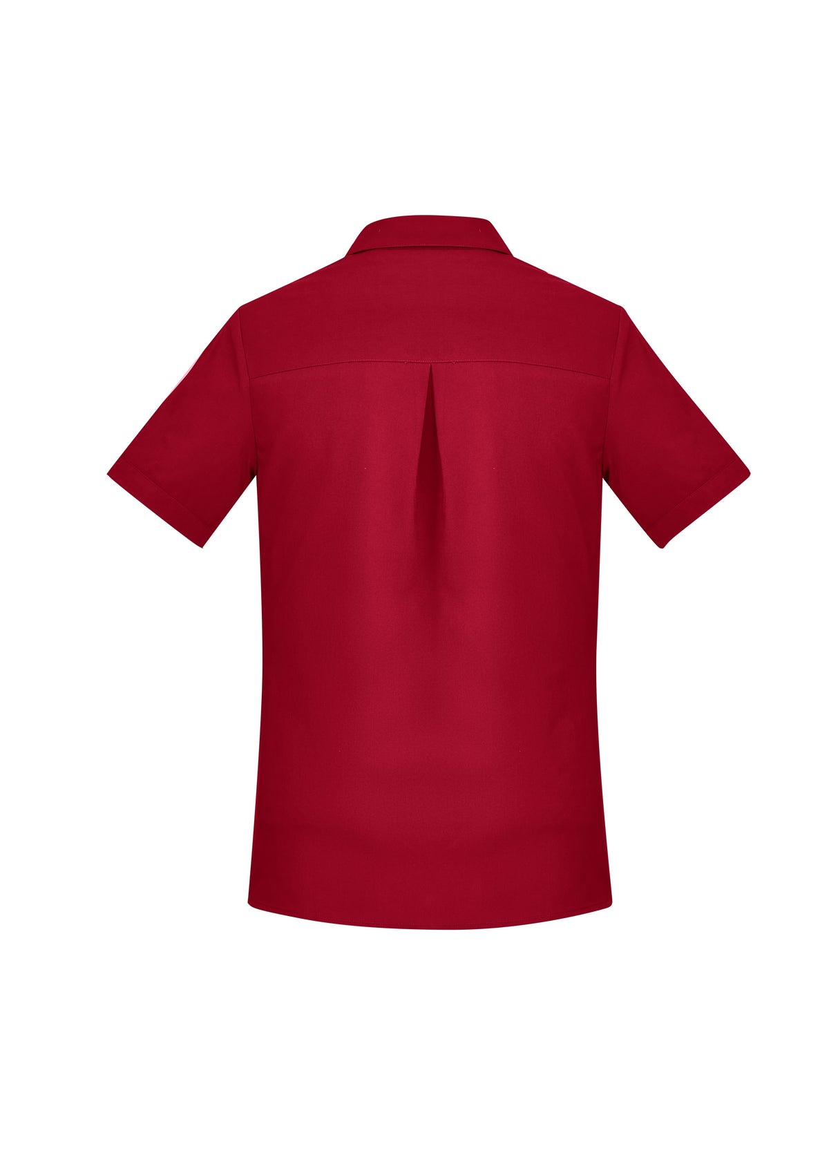 Florence Womens Plain Short Sleeve Shirt - Cherry - Back