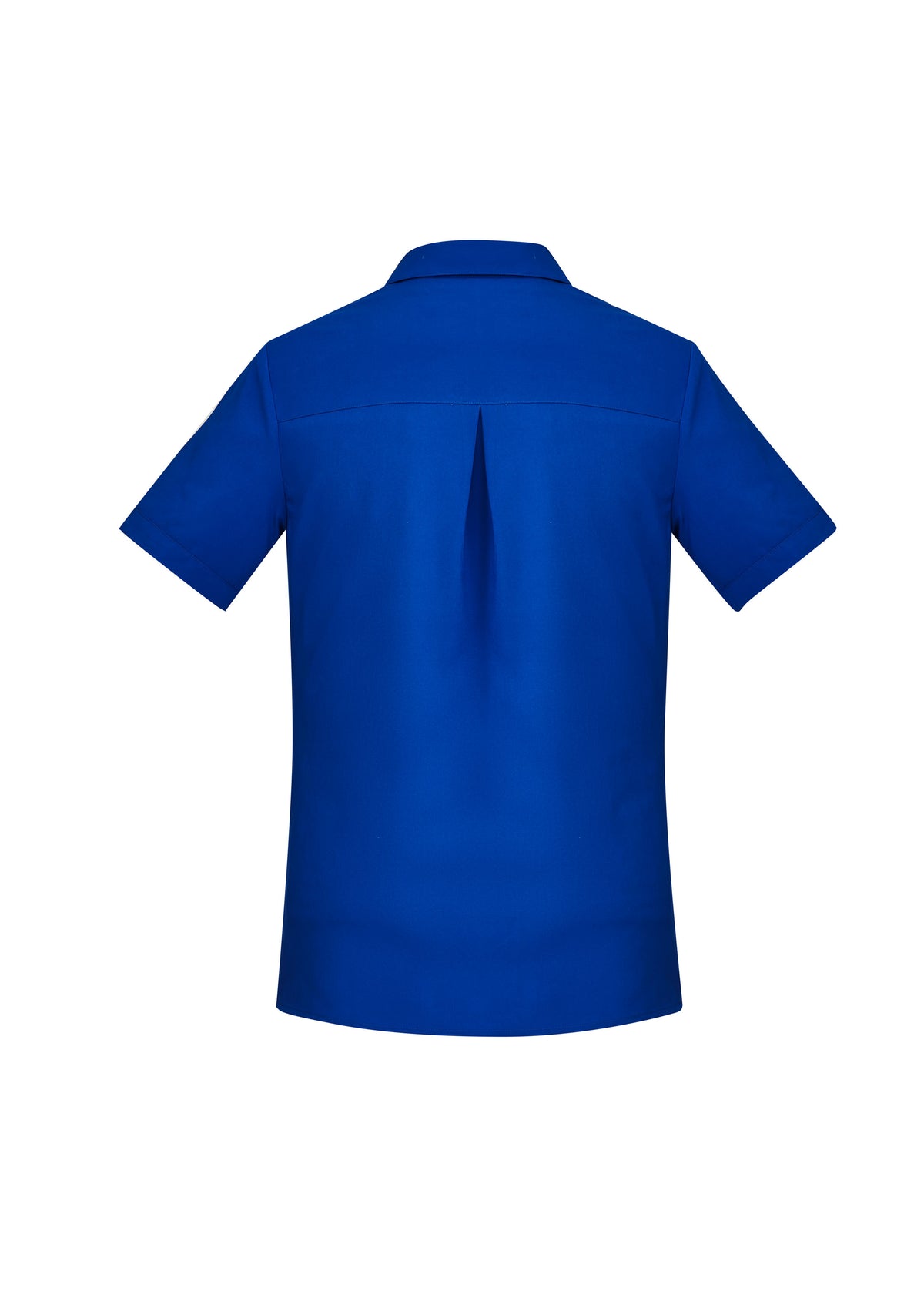 Florence Womens Plain Short Sleeve Shirt - Electric Blue - Back
