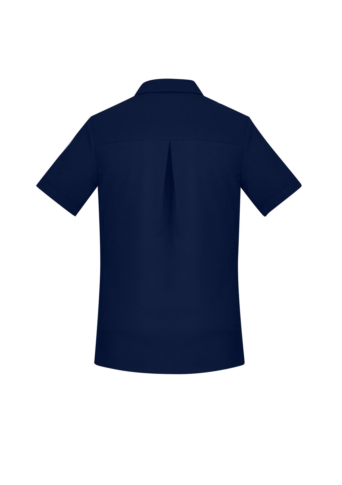 Florence Womens Plain Short Sleeve Shirt - Navy - Back