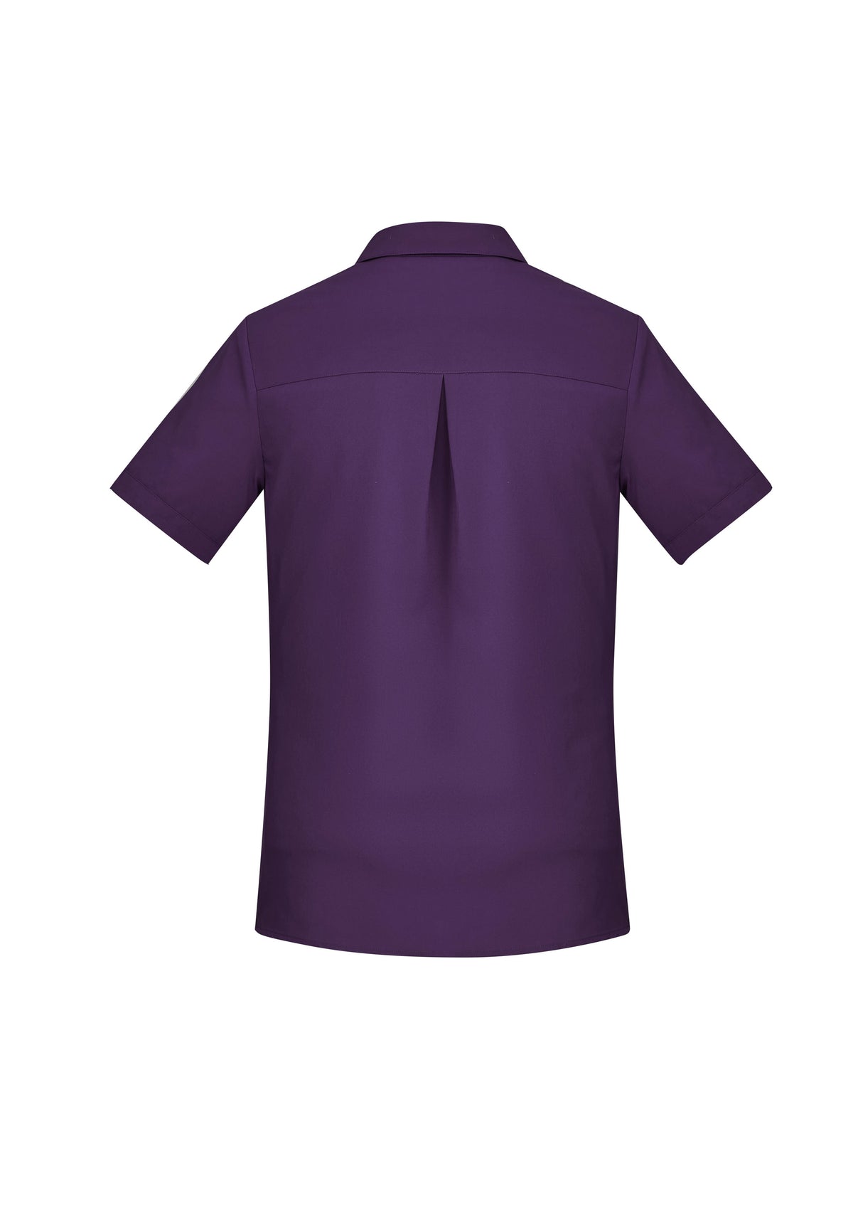 Florence Womens Plain Short Sleeve Shirt - Purple - Back