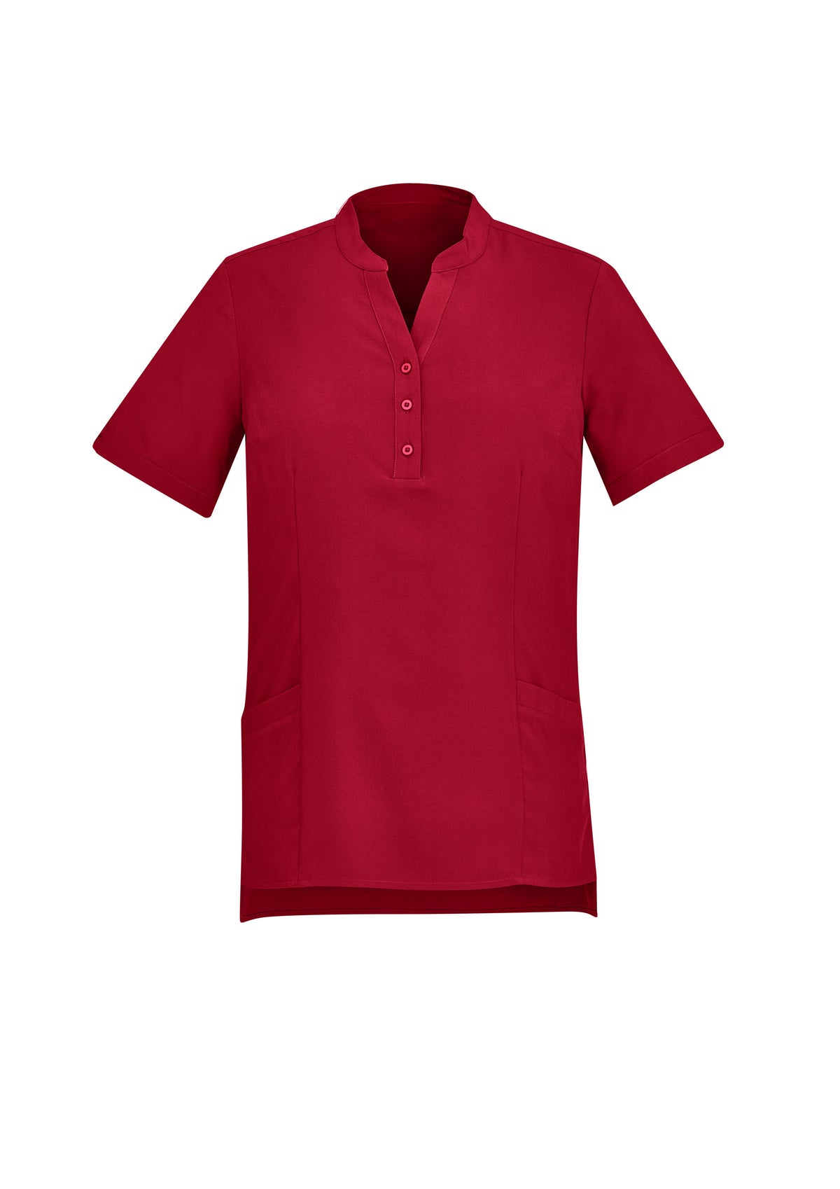 Florence Womens Plain Tunic - Cherry - Front