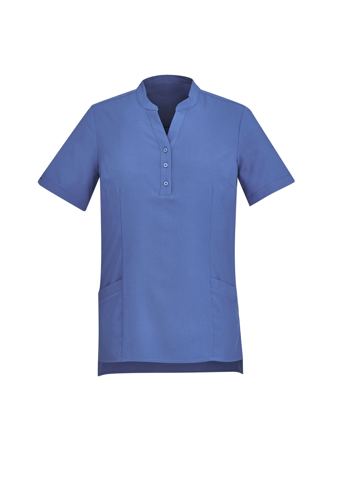 Florence Womens Plain Tunic - Mid Blue - Front