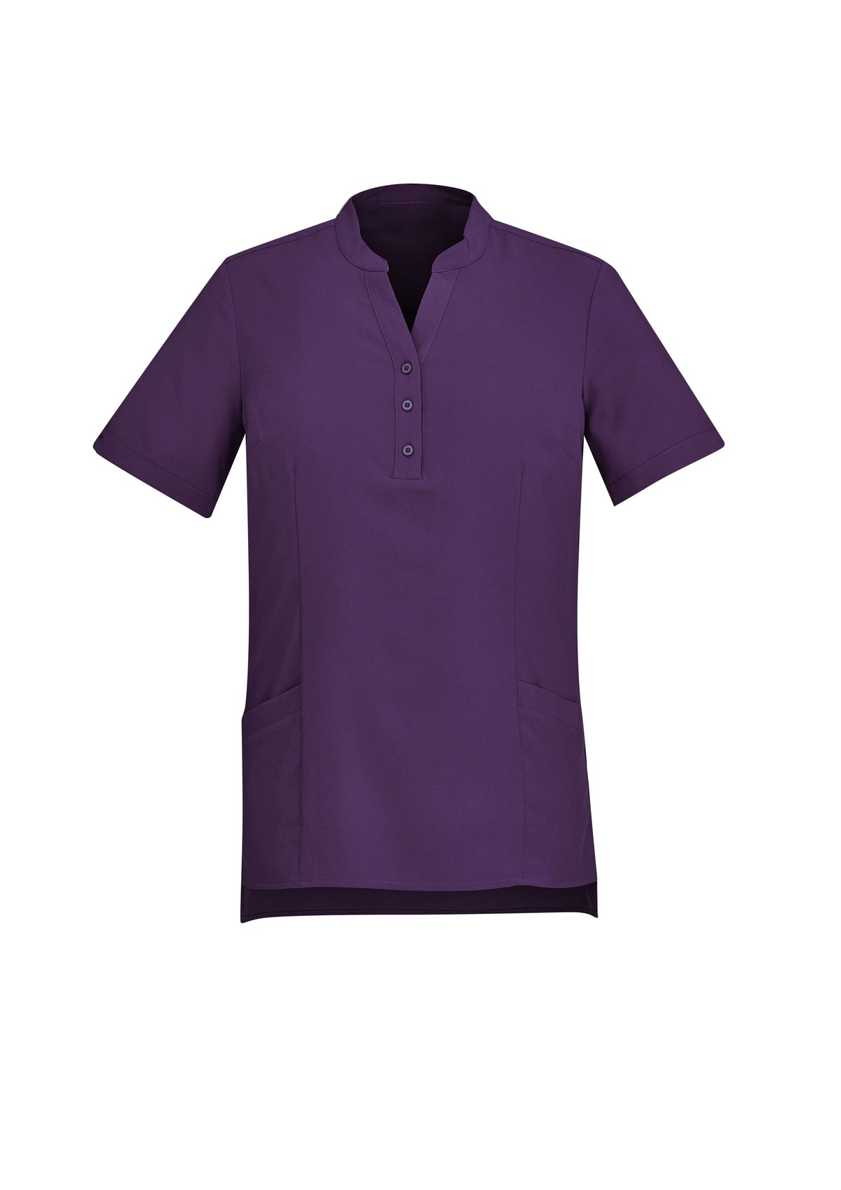 Florence Womens Plain Tunic - Purple - Front