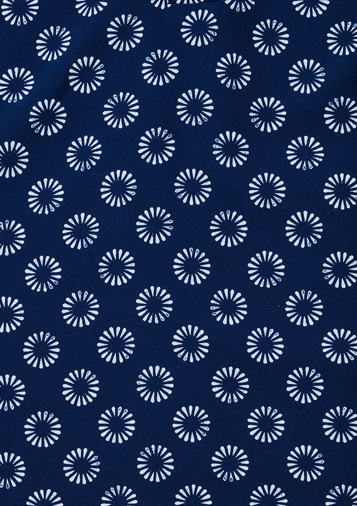 Florence Womens Daisy Print Tunic - Navy - View