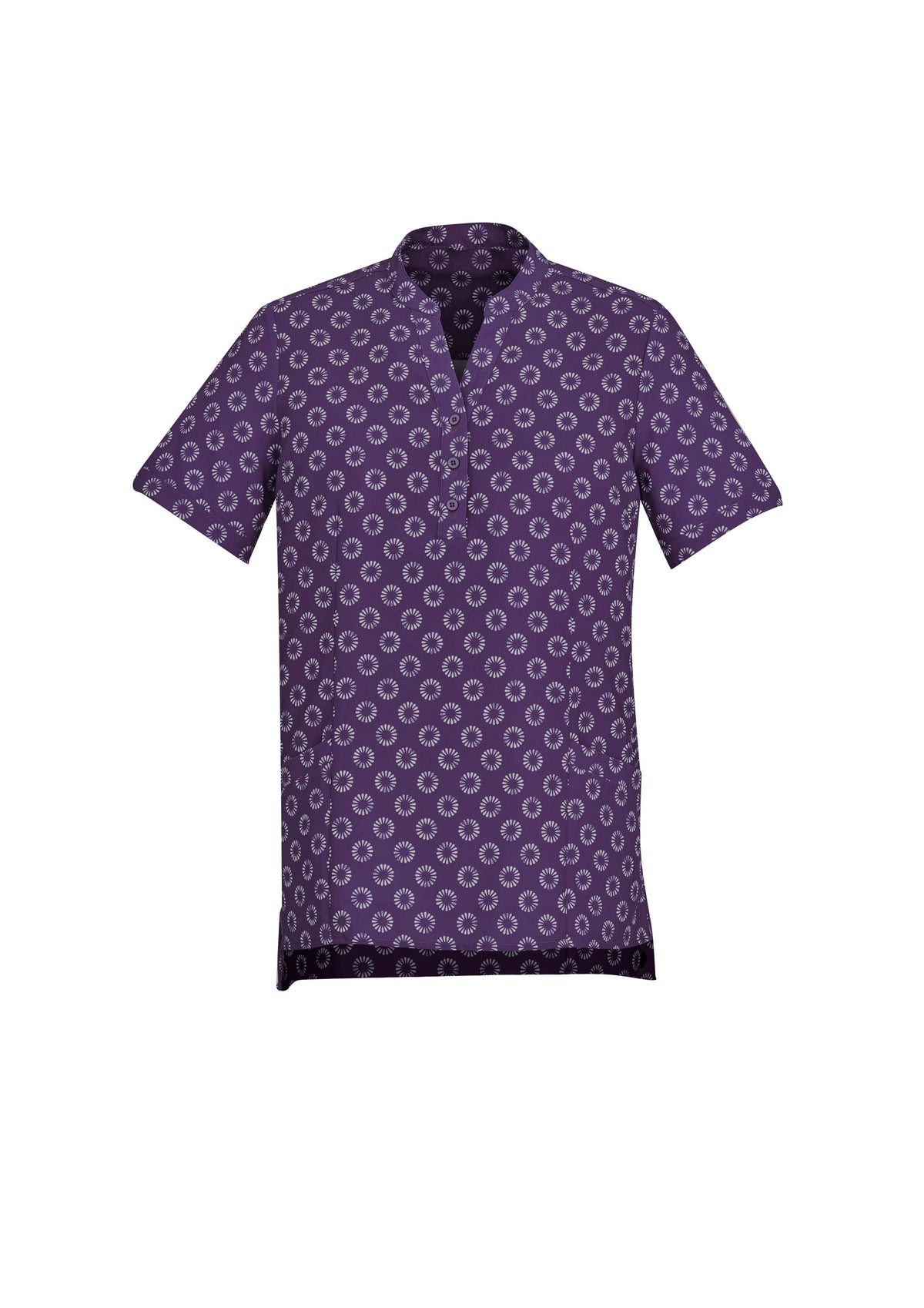 Florence Womens Daisy Print Tunic - Purple - Front