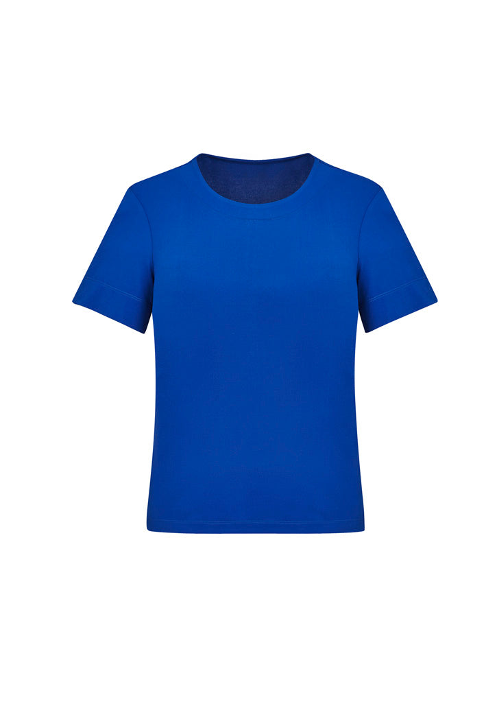 Marley Womens Short Sleeve Jersey Top - Electric Blue - Front