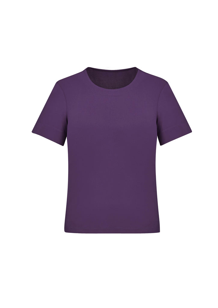 Marley Womens Short Sleeve Jersey Top - Purple - Front