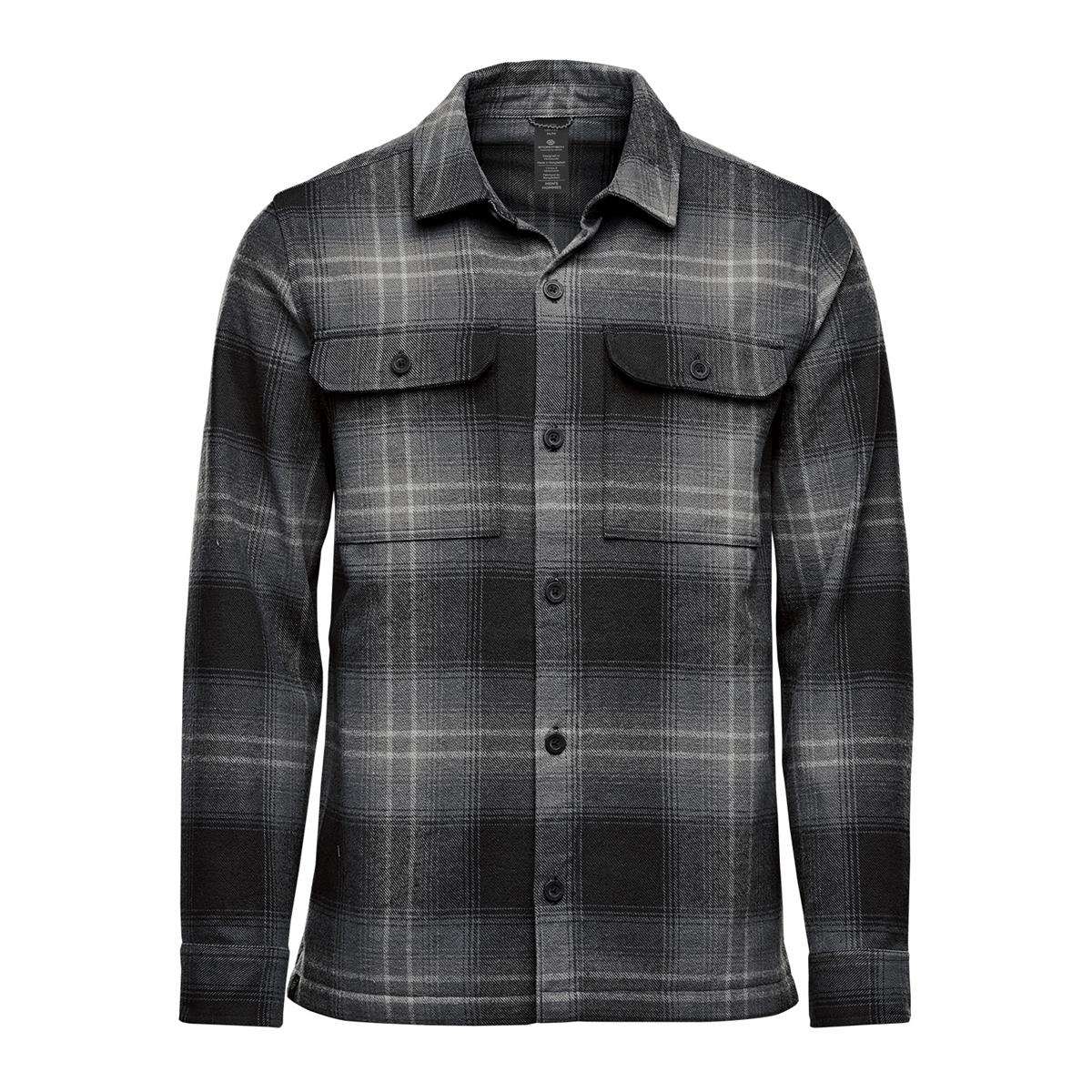 Men's Highland Plaid Shacket - Carbon / Black - Front