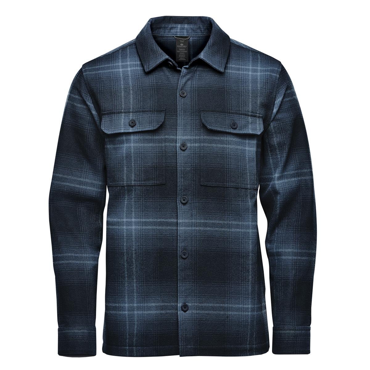 Men's Highland Plaid Shacket - Midnight / Dusk - Front