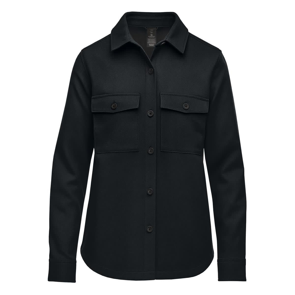 Women's Highland Plaid Shacket - Black - Front