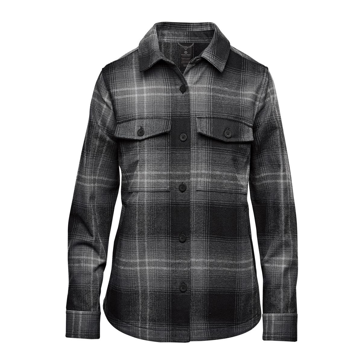 Women's Highland Plaid Shacket - Carbon / Black - Front