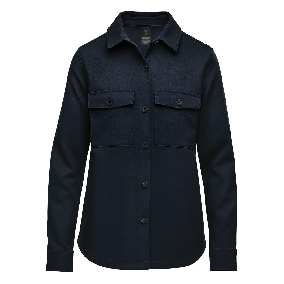Women's Highland Plaid Shacket - Midnight - Front