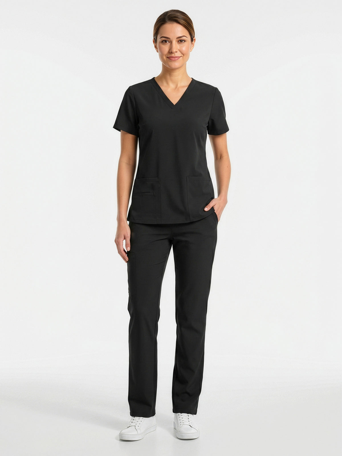 Tokyo Womens Scrub Pant - Black - Model