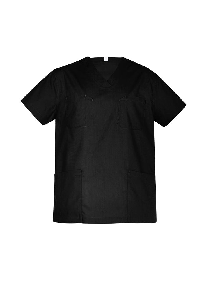 Hartwell Unisex Reversible Scrub Top - Black - Front