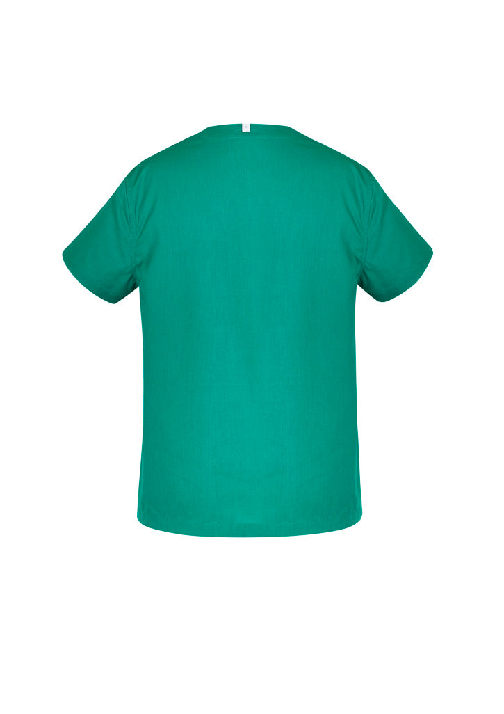 Hartwell Unisex Reversible Scrub Top - Surgical Green - Back