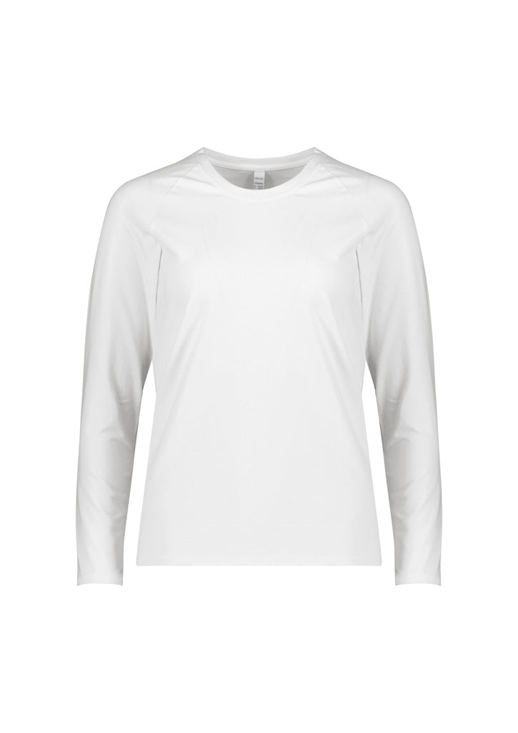 Performance Womens Long Sleeve Tee - White - Front