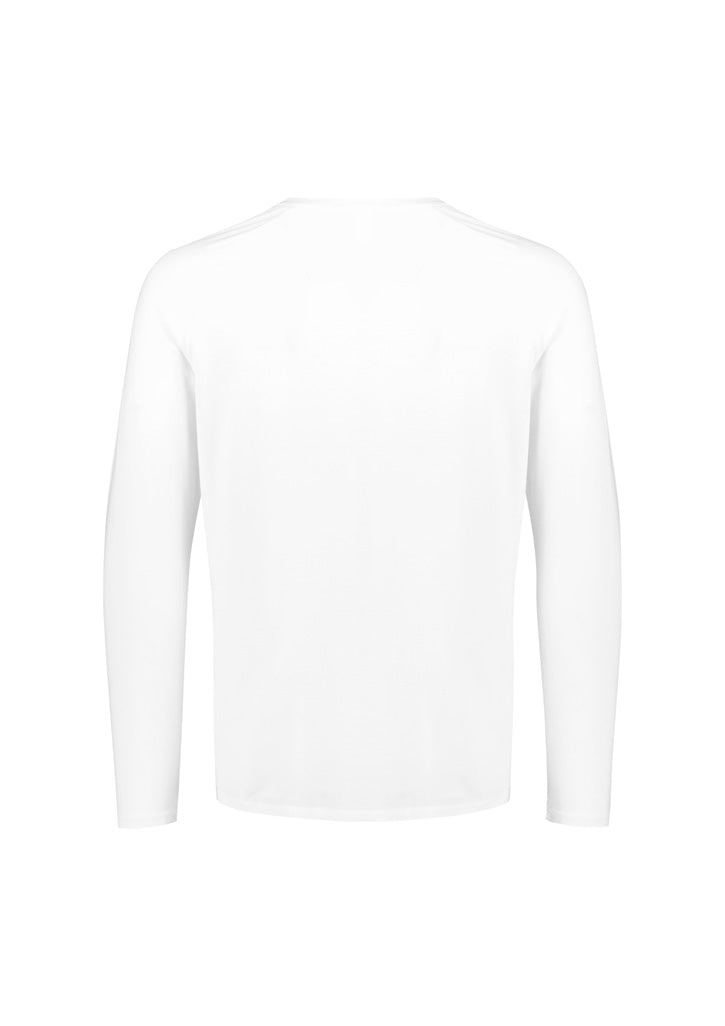 Performance Mens Long Sleeve Tee - White - Back