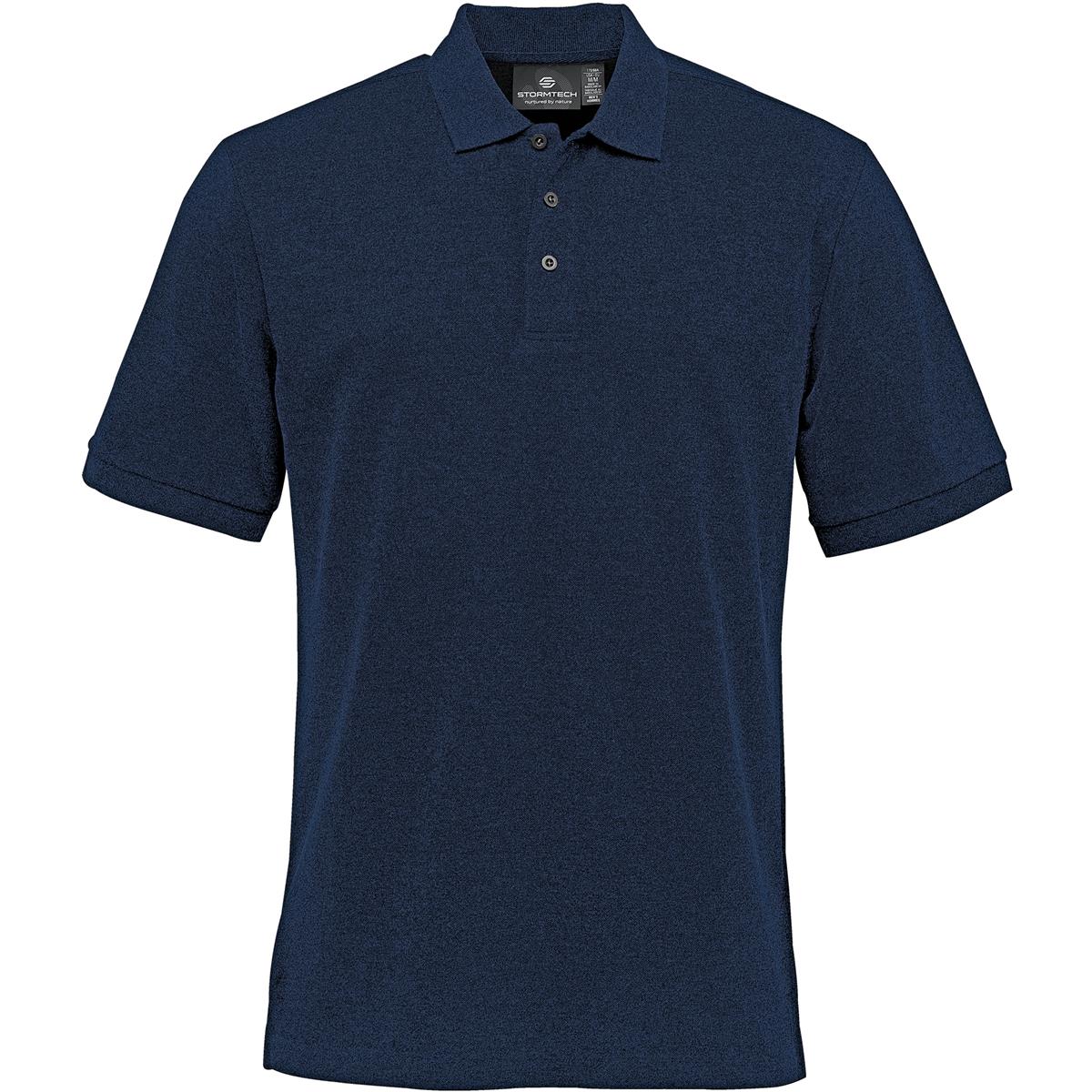 Men's Nantucket Stretch Pique Polo - Indigo - Front