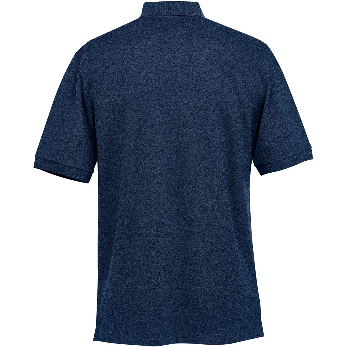 Men's Nantucket Stretch Pique Polo - Indigo - Back