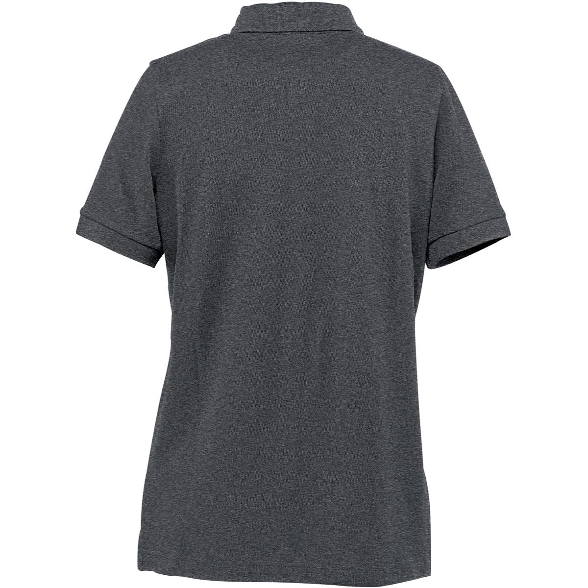 Women's Nantucket Stretch Pique Polo - Charcoal Heather - Back