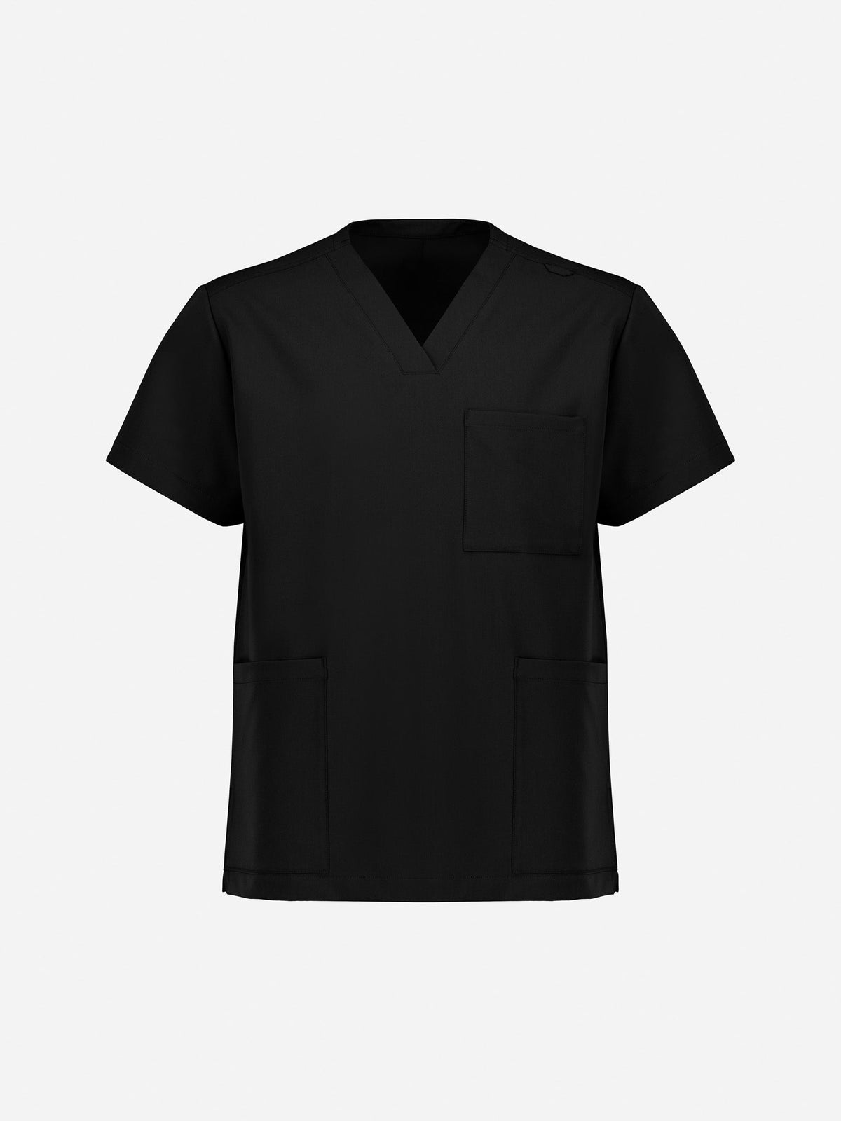 Pulse Unisex V-Neck Scrub Top - Black