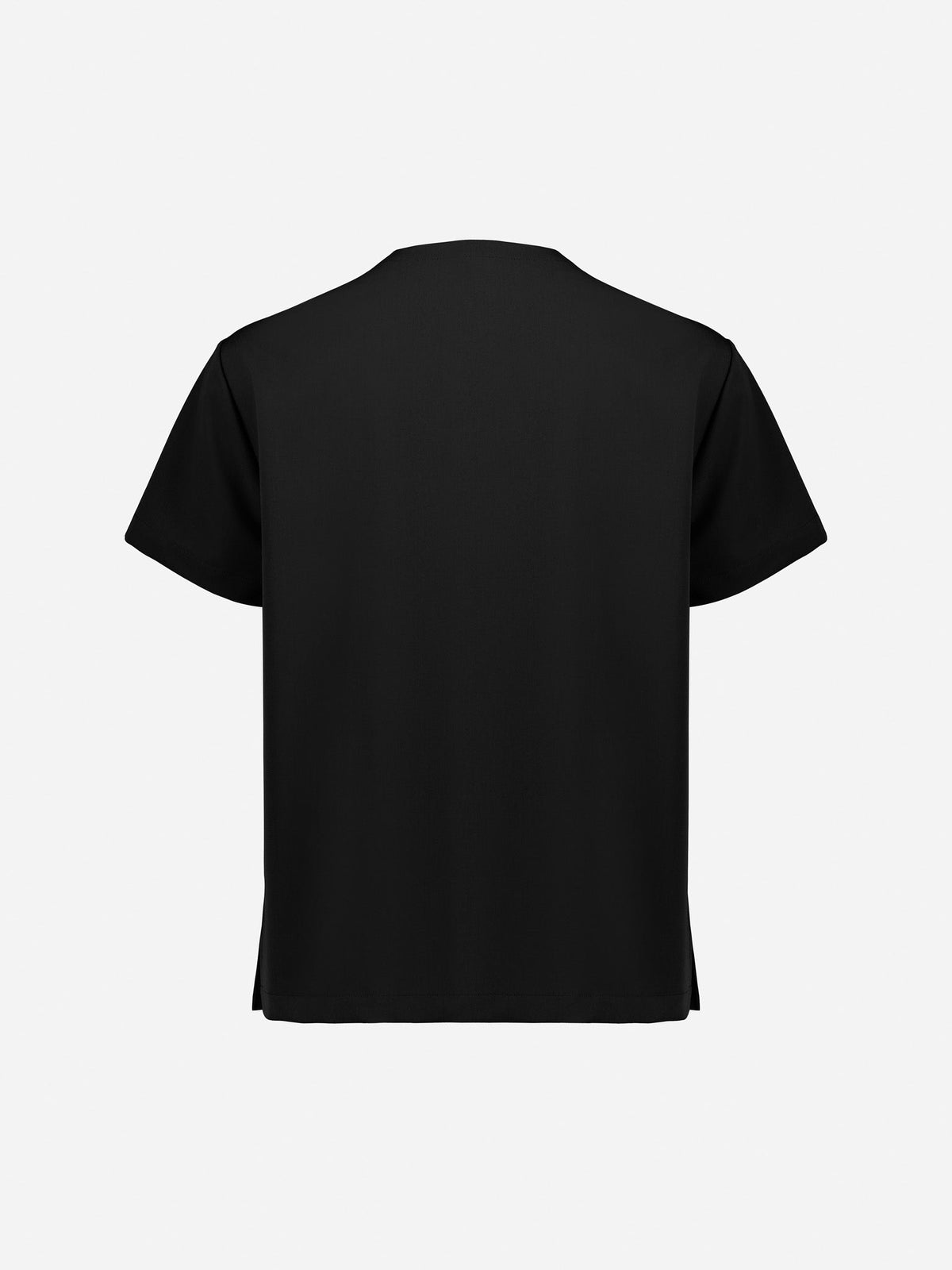 Pulse Unisex V-Neck Scrub Top - Black - Back